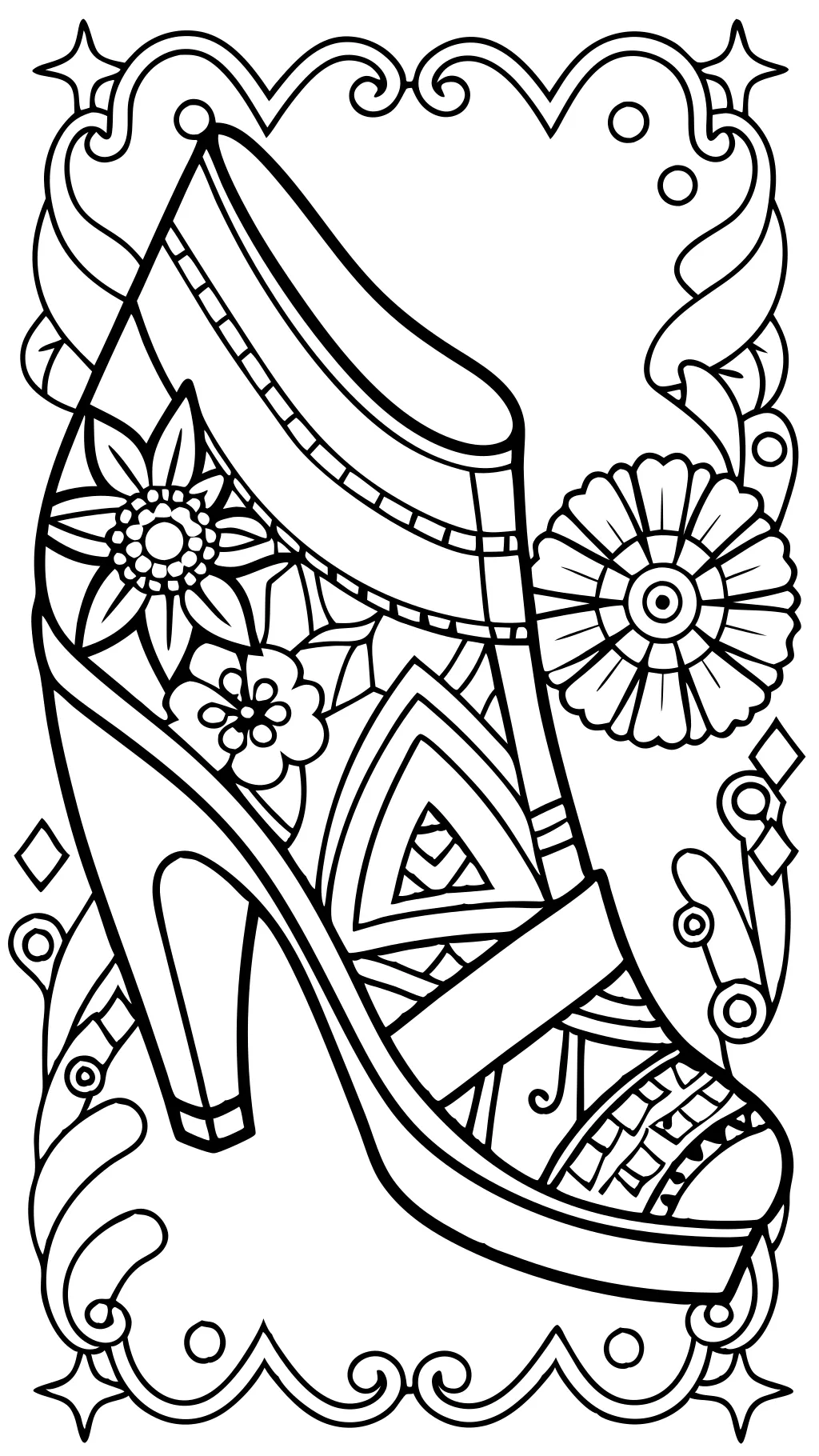 coloring shoe pages